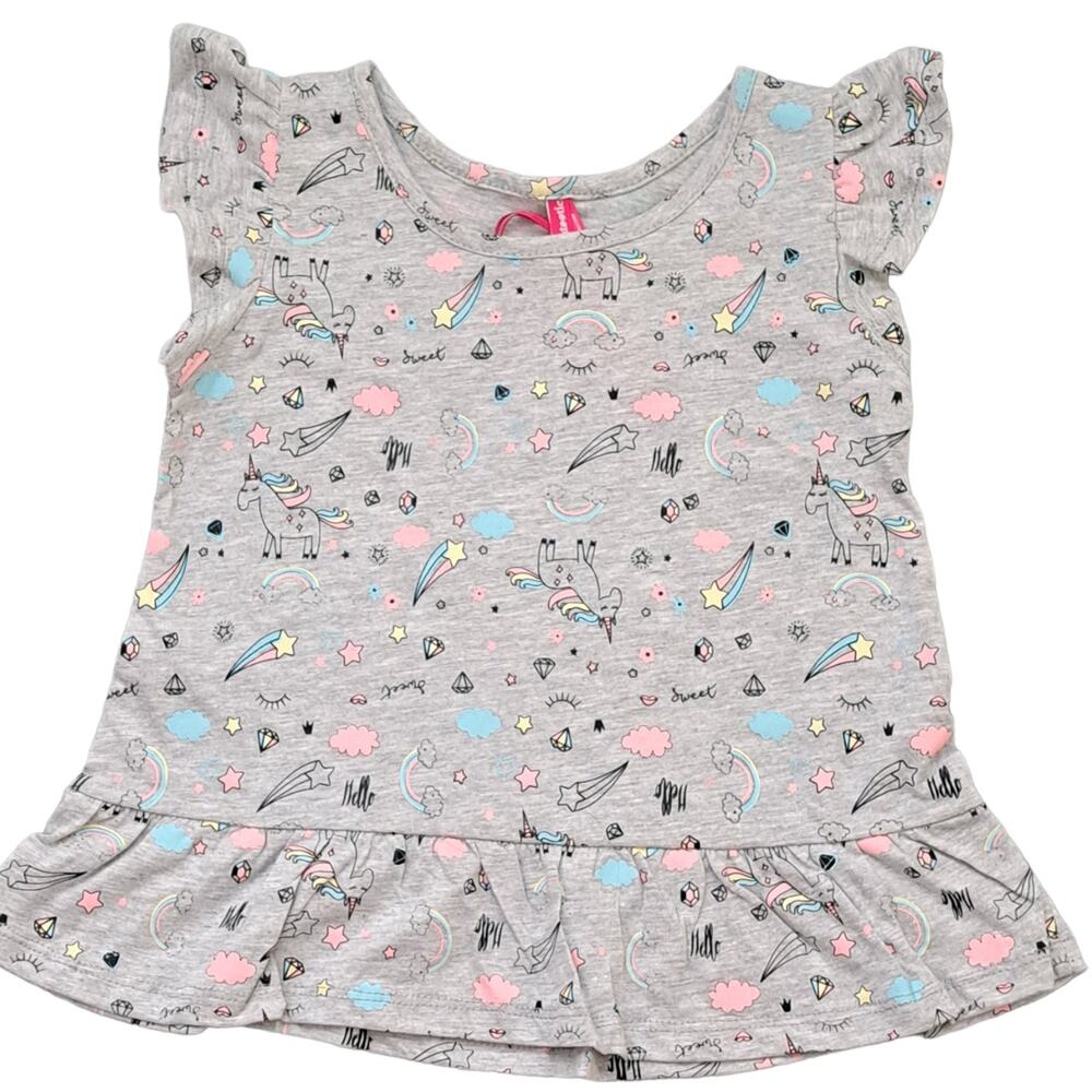 Cutie Patootie Girl's Heather Gray  Unicorn Top With Pink Leggings Size 2T NWT - Picture 2 of 8